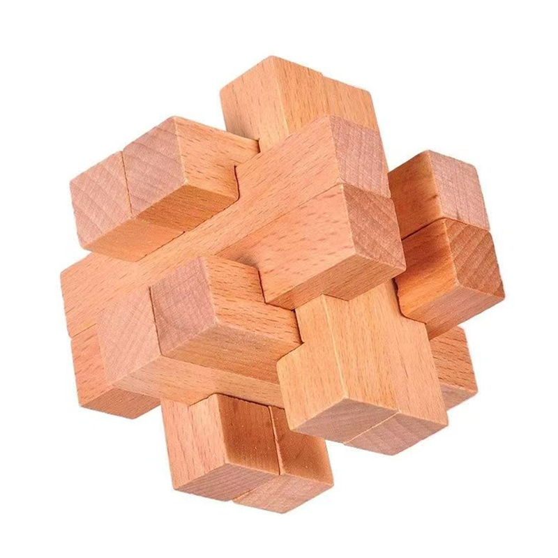 Wooden Puzzle Kids - لعبة خشبية لتحدي الذكاء للبالغين والأطفال،