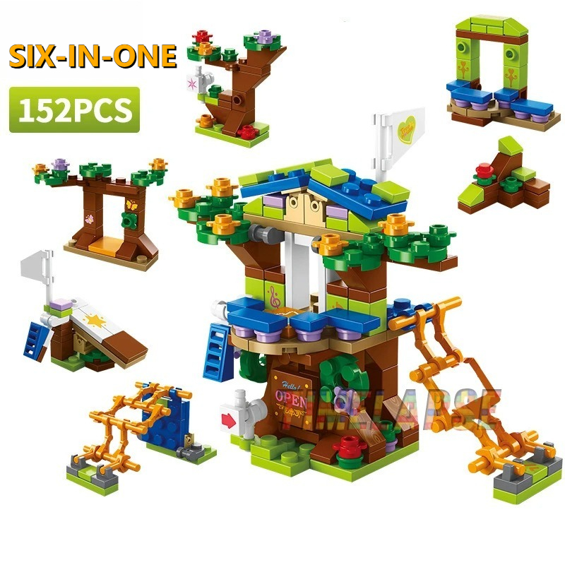 Kids Toys Christmas 2025 - مجموعة بناء منزل الشجرة المصغر 6