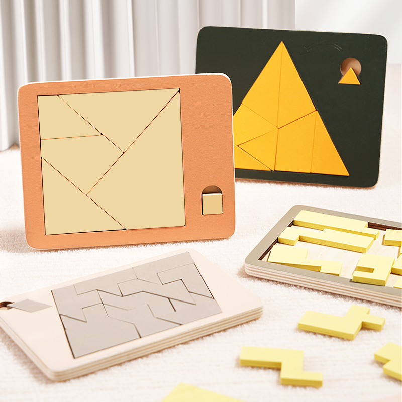 Wooden Puzzle Kids - الألغاز الخشبية الهندسية تحدي مستحيل حرق