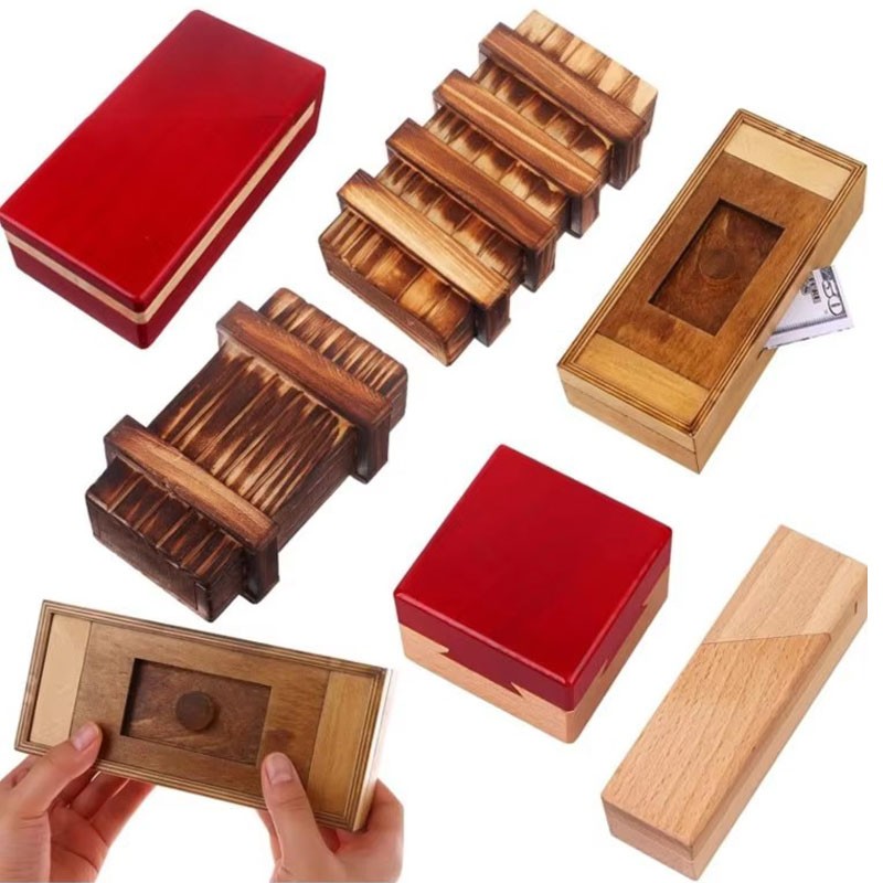 صندوق ألغاز خشبي مع حجرة سرية  - مراجعة Wooden Puzzle Kids وسعره